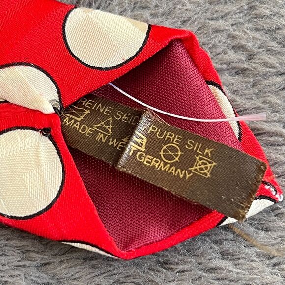 Mickey & Co Altas Design Red White Polka Dots Mickey Mouse Necktie - Picture 6 of 7